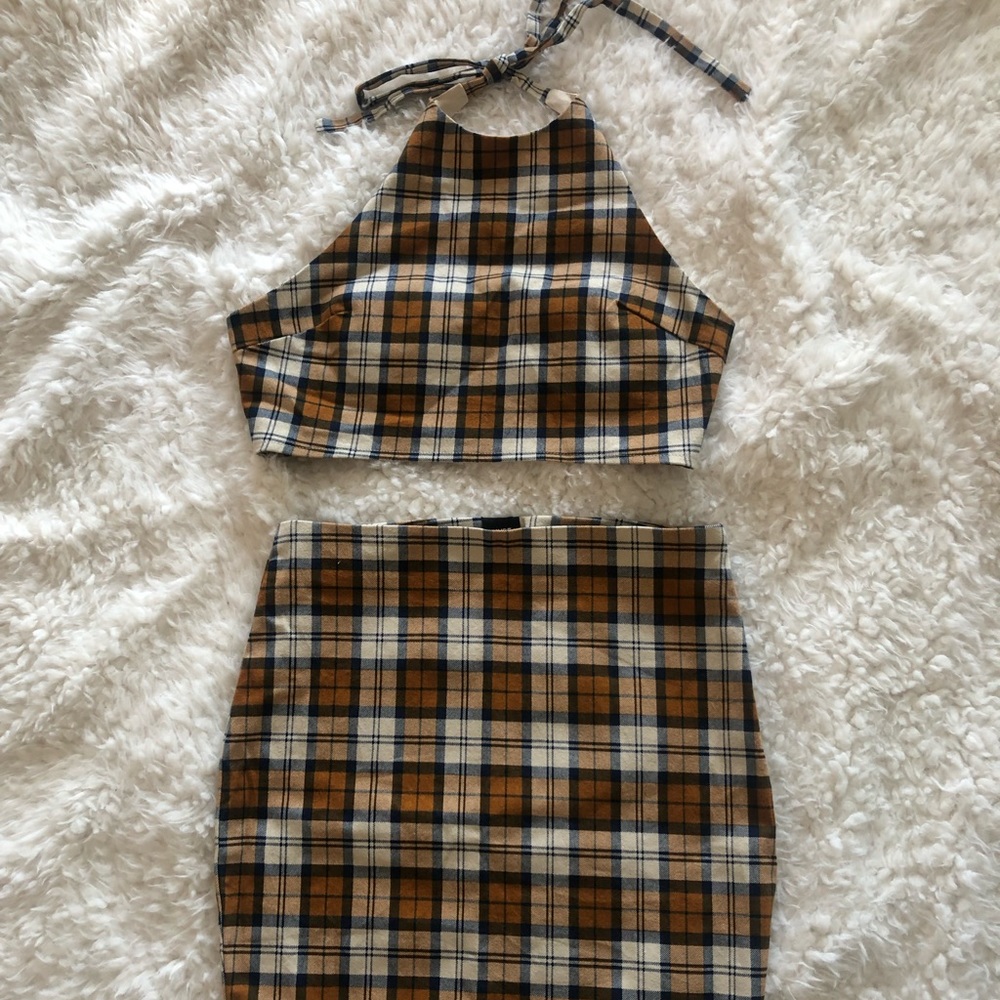 Dolls Kill Plaid Skirt Set